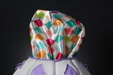 Load image into Gallery viewer, (Made to Order) Handmade Leather Pumpkin Bag-Clown Face-Pink & Purple