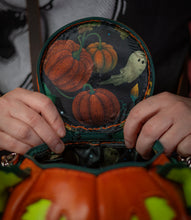 Load image into Gallery viewer, Handmade Leather Pumpkin Bag-Orange Cat