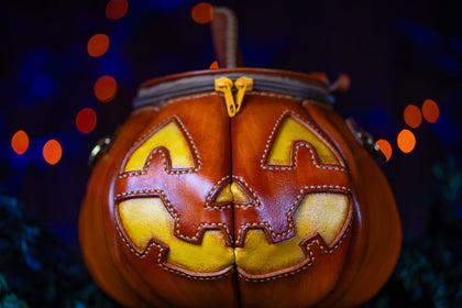 Leather Pumpkin Bags (READY TO SHIP)