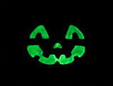 (Made To Order) Witchy Glow In The Dark Green & Black Handmade Leather Pumpkin Bag