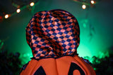 Leather Pumpkin bag: Jack-O-Lantern-Orange & Black-MADE TO ORDER