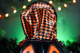 Leather Pumpkin Bag: Jack-O-Lantern-Black & Orange-MADE TO ORDER