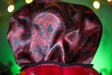 Load image into Gallery viewer, Handmade Leather Pumpkin Bag-Evil Face-Oxblood &amp; Gold
