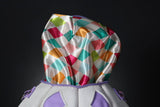 Leather Pumpkin Bag: Clown Face-Pink & Purple
