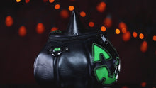 Load and play video in Gallery viewer, Handmade Leather Pumpkin Bag- Vintage Face-Glow-In The Dark
