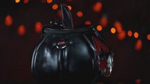 Load and play video in Gallery viewer, Handmade Leather Pumpkin Bag-Vintage Face-Blood Sparkle
