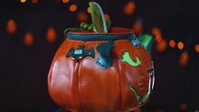 Load and play video in Gallery viewer, Handmade Leather Pumpkin Bag-Orange Cat
