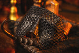 Black Leather BDSM Blindfold- Quilted Skull Motif- (MadeTo Order)