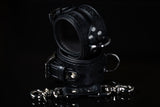 Leather BDSM Wrist Cuff Set: Black - READY TO SHIP
