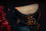 Leather BDSM Collar- Laurel - Solid Brass Hardware