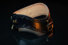 Load image into Gallery viewer, Leather BDSM Collar- Laurel - Solid Brass Hardware
