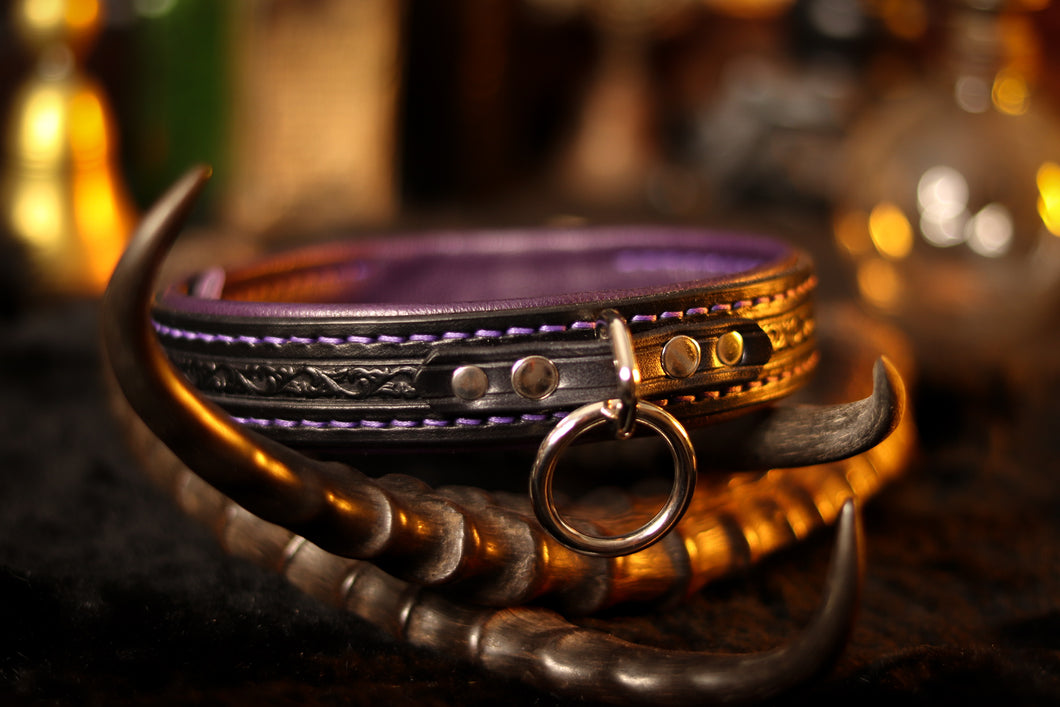 Black & Purple Filigree Play Collar