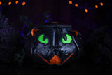 Leather Pumpkin Bag: Black Cat-MADE TO ORDER