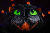 Leather Pumpkin Bag: Black Cat-MADE TO ORDER