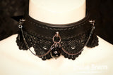 Leather Mourning Collar-(Made To Order)