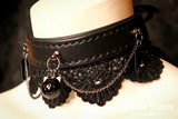 Leather Mourning Collar-(Made To Order)